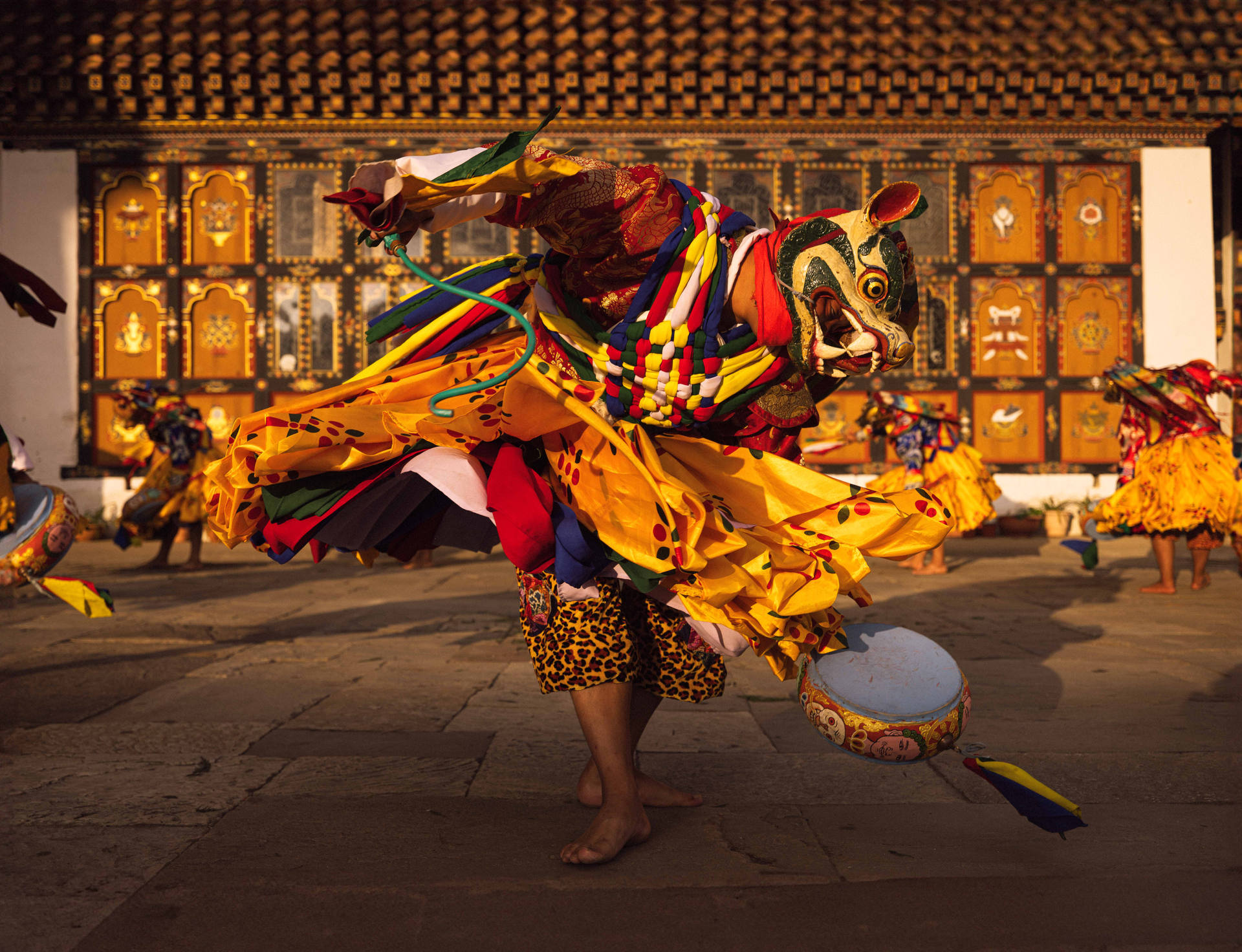 An artisan weaving Bhutanese silk